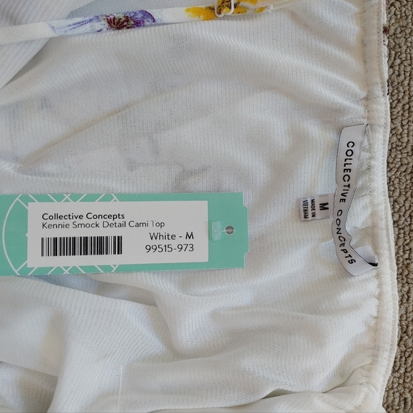 NWT Collective Concepts Kennie Smock detail cami top - Picture 6 of 6